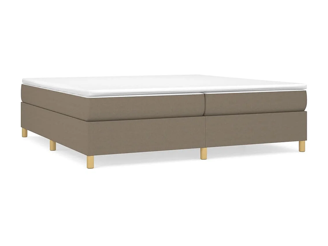 Lit adulte Taupe 200x200 cm Tissu BE5154