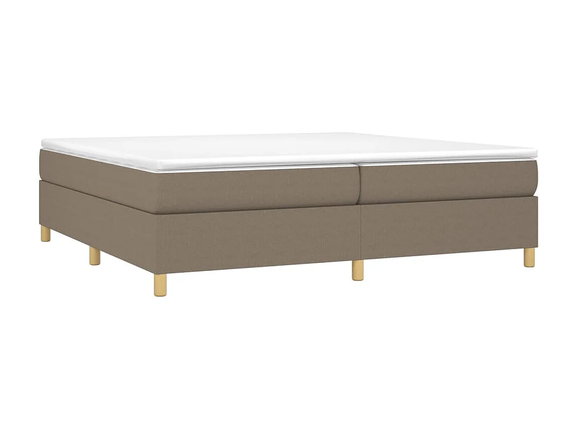 Lit adulte Taupe 200x200 cm Tissu BE5154