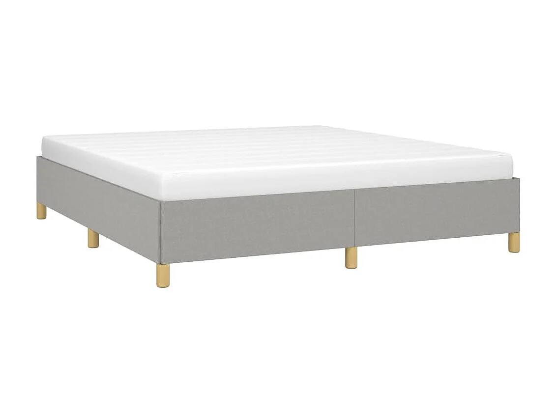 Lit adulte Gris clair 180x200 cm Tissu BE4775