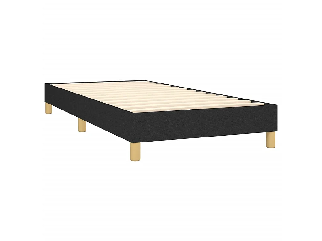 Lit adulte Noir 90x200 cm Tissu BE7943