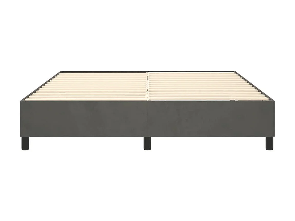 Lit adulte Gris foncé 160 x 200 cm Velours BE3759