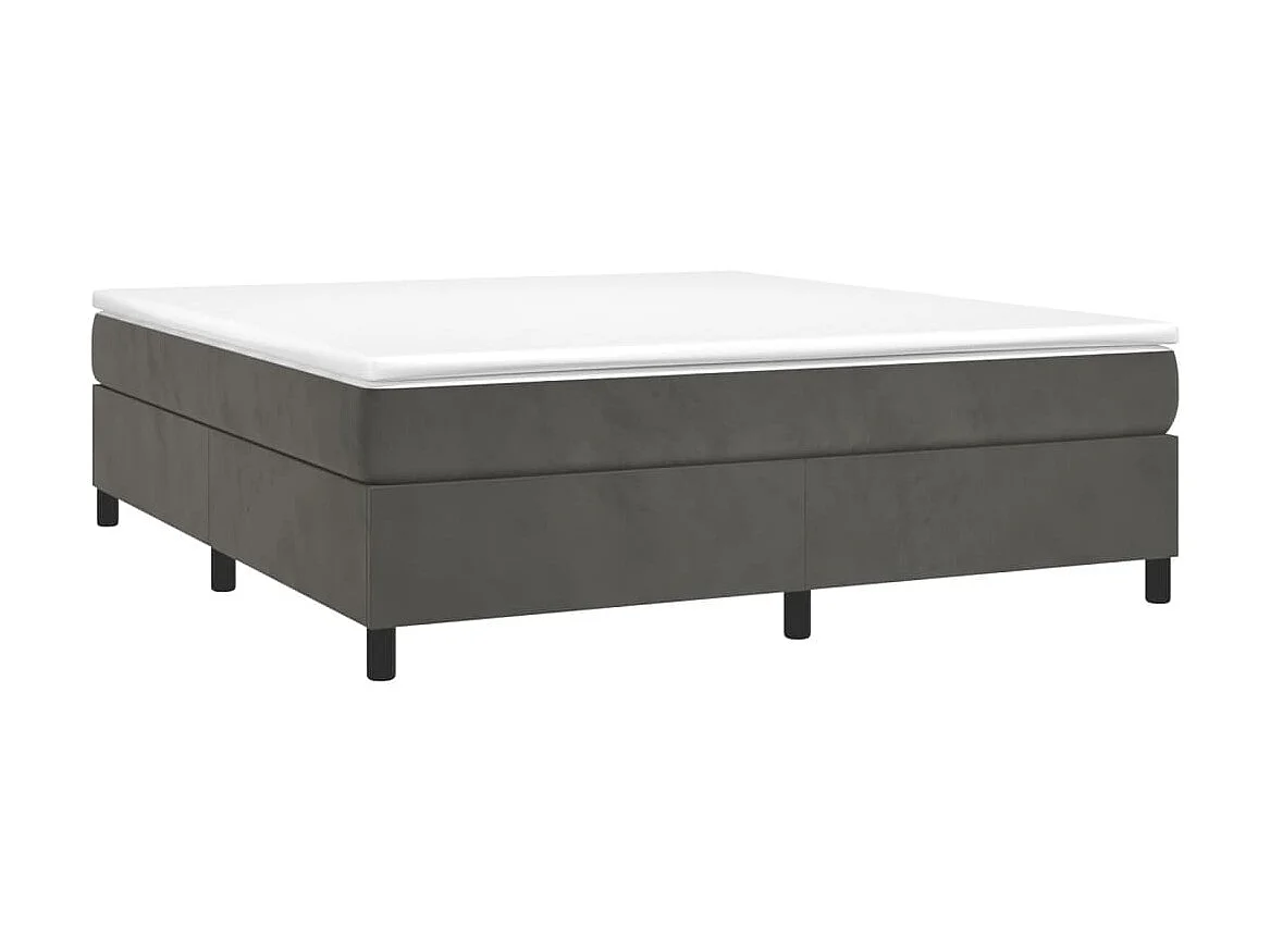 Lit adulte Gris foncé 160 x 200 cm Velours BE3759