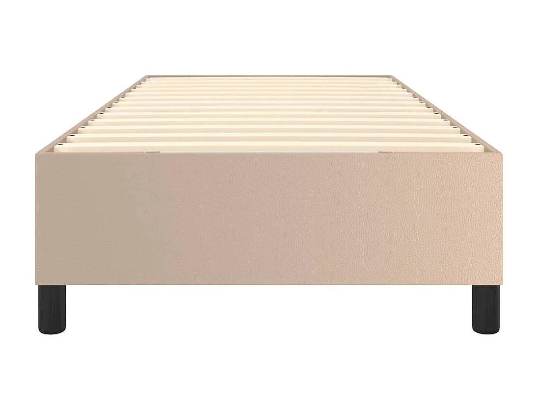 Lit adulte Cappuccino 90x190 cm Similicuir BE3613