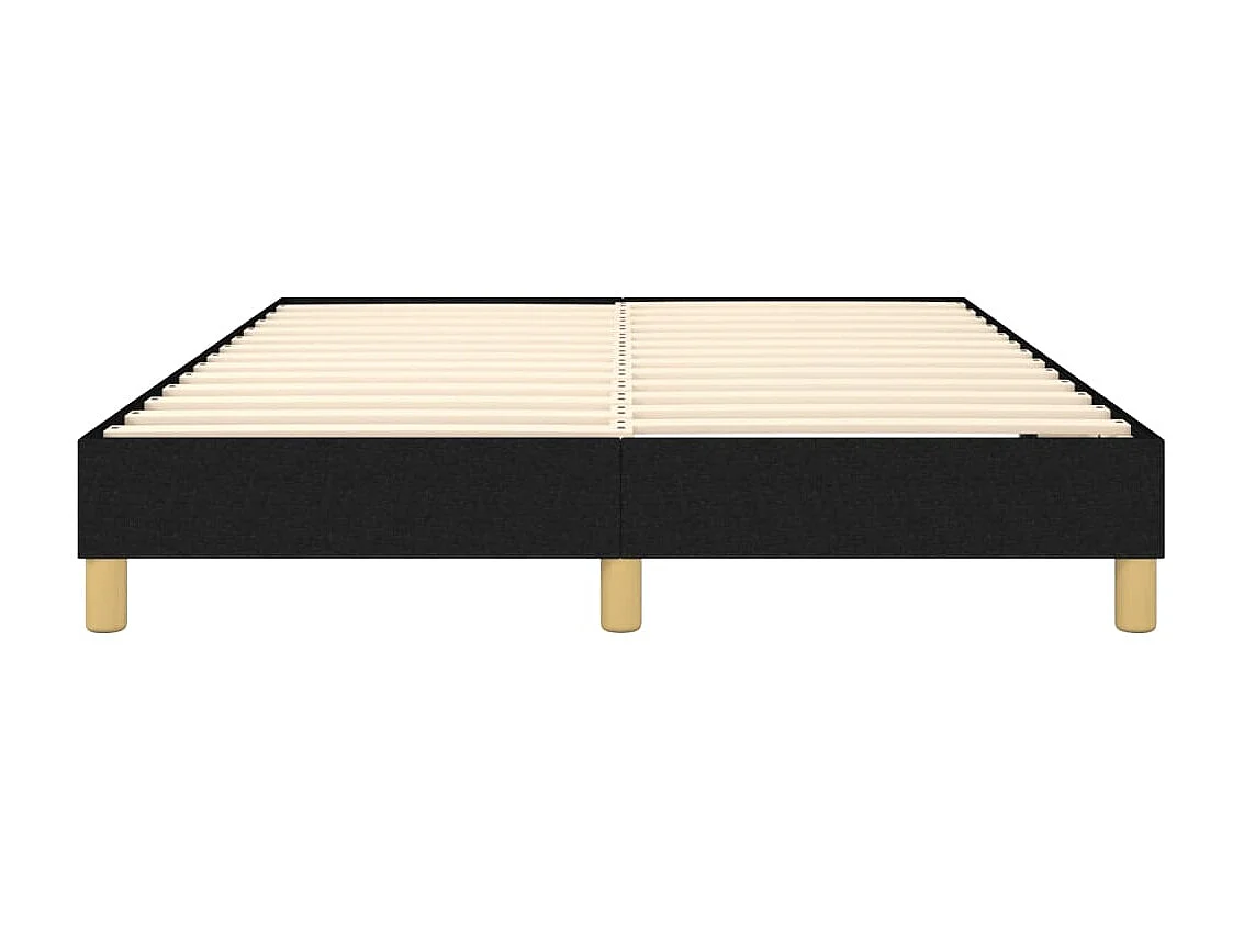 Lit adulte Noir 140x200 cm Tissu BE3978