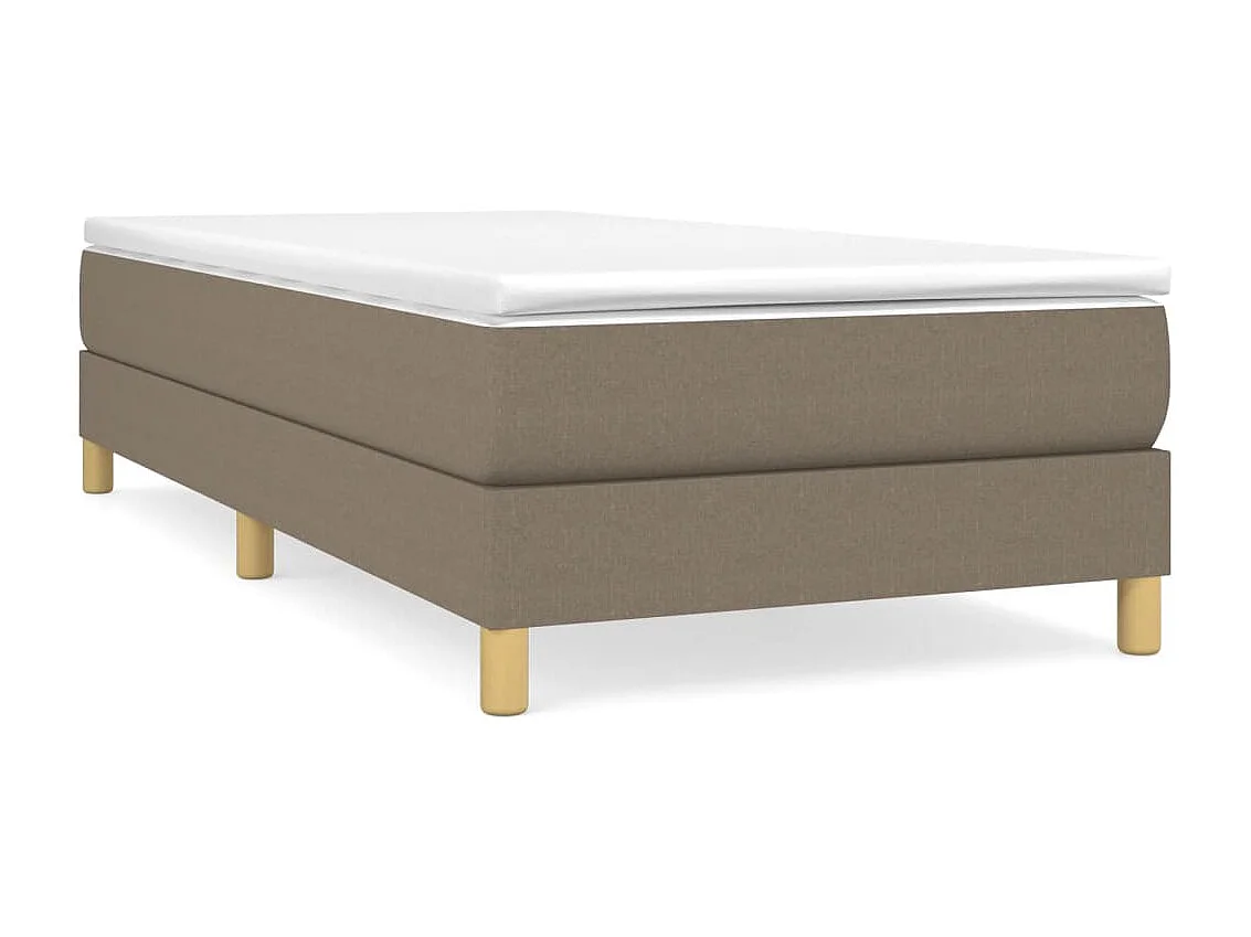 Lit adulte Taupe 90x200 cm Tissu BE5432