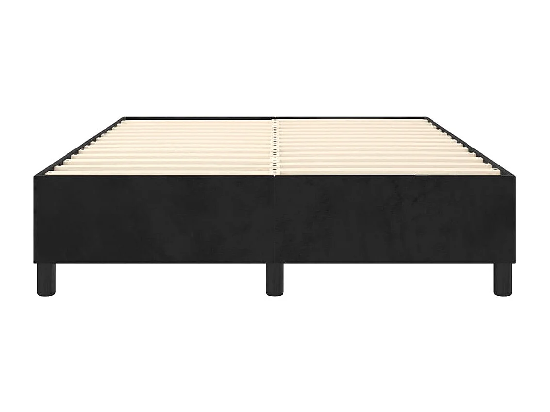 Lit adulte Noir 140x190 cm Velours BE2192