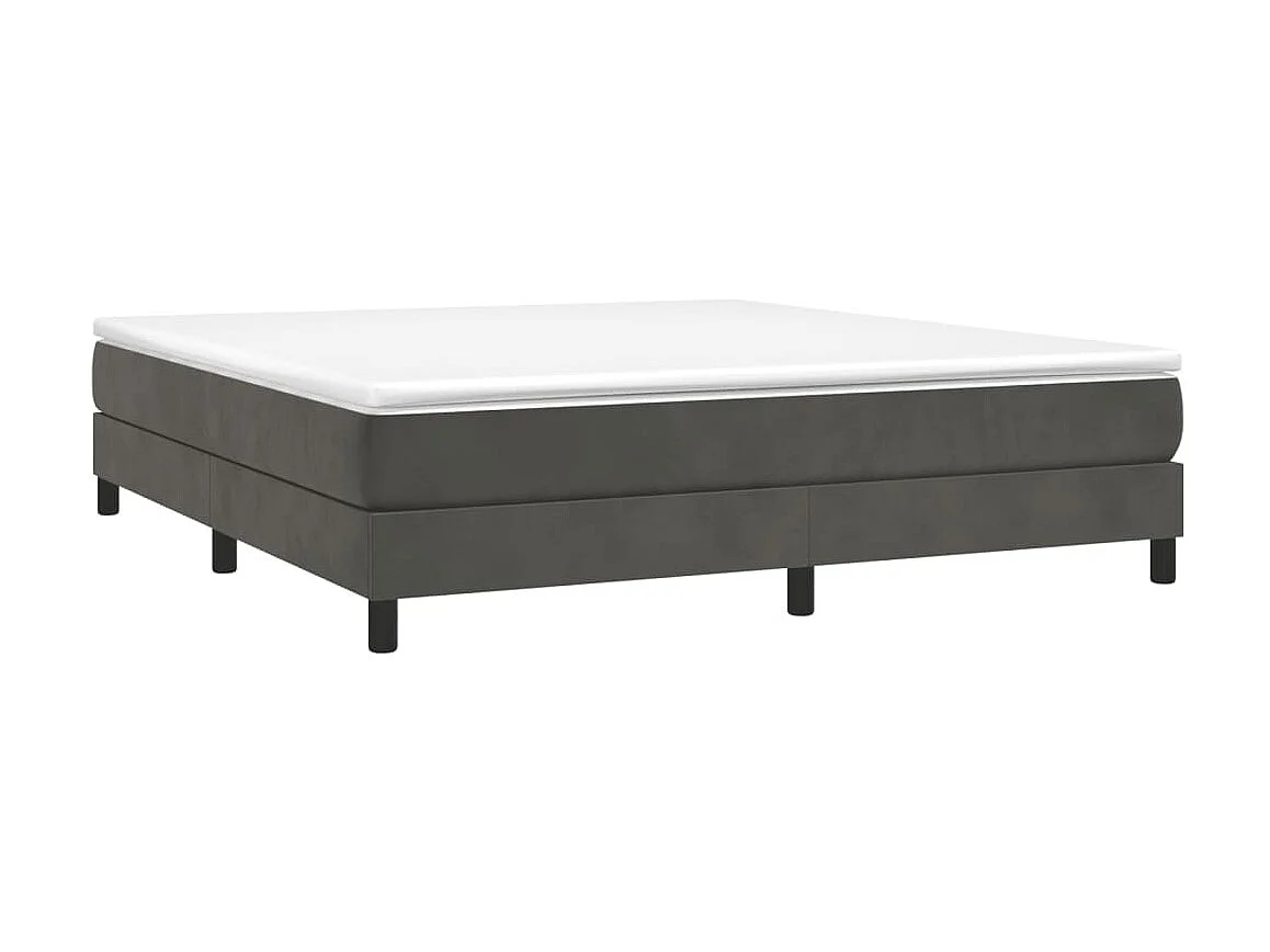 Lit adulte Gris foncé 160 x 200 cm Velours BE4501