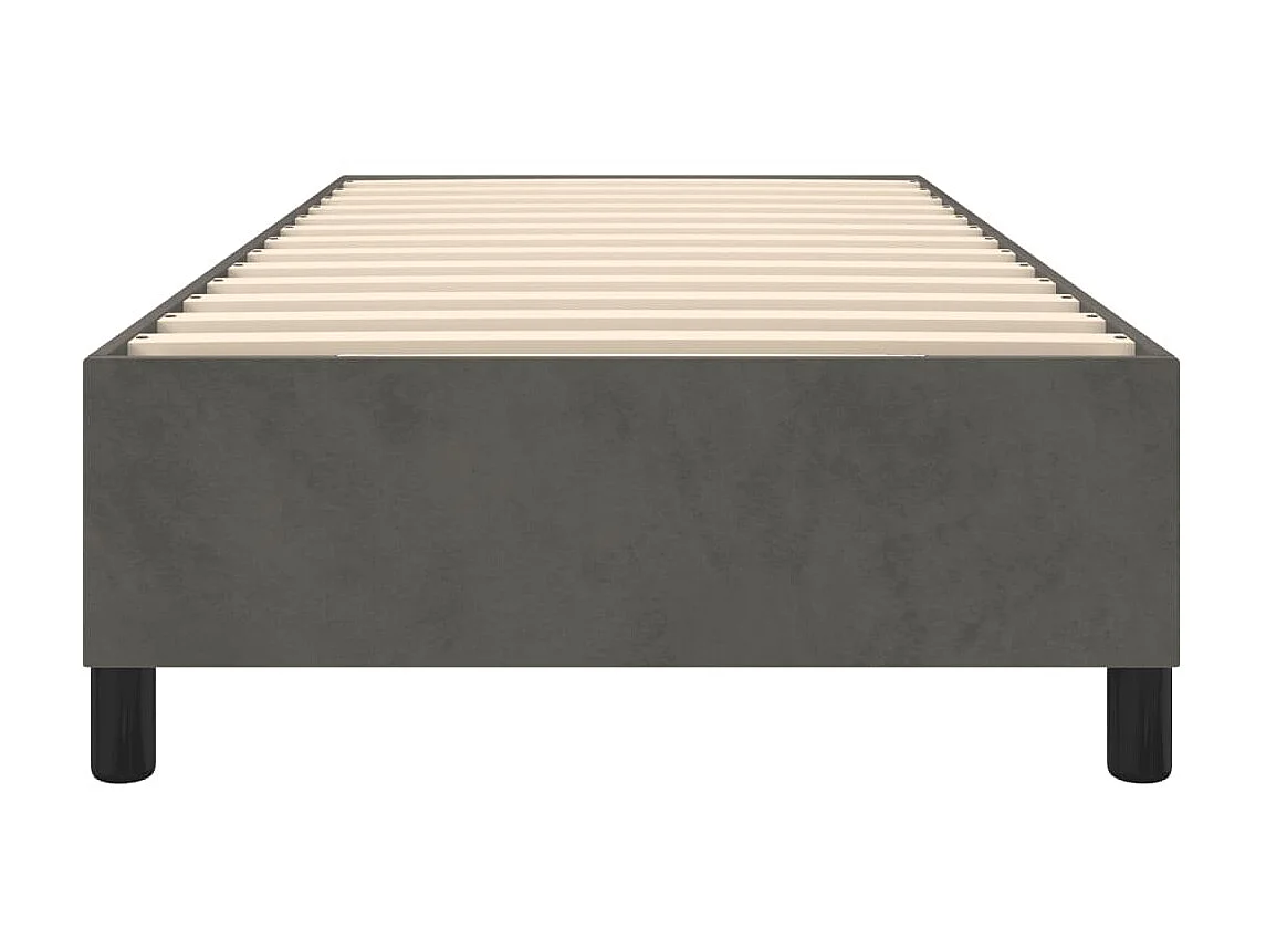 Lit adulte Gris foncé 90x200 cm Velours BE6988