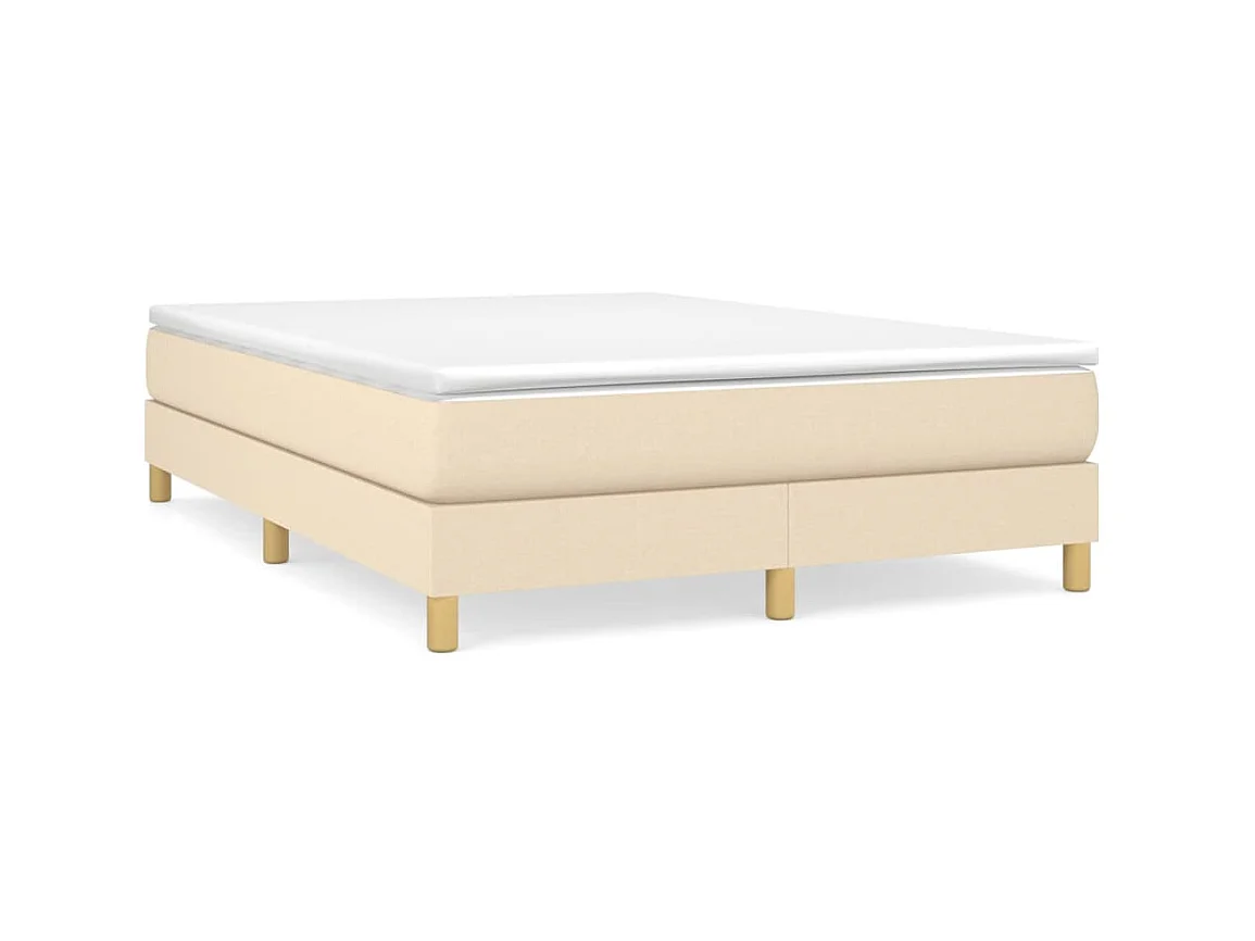 Letto matrimoniale a Molle Crema 140x200 cm in Tessuto CFW262250