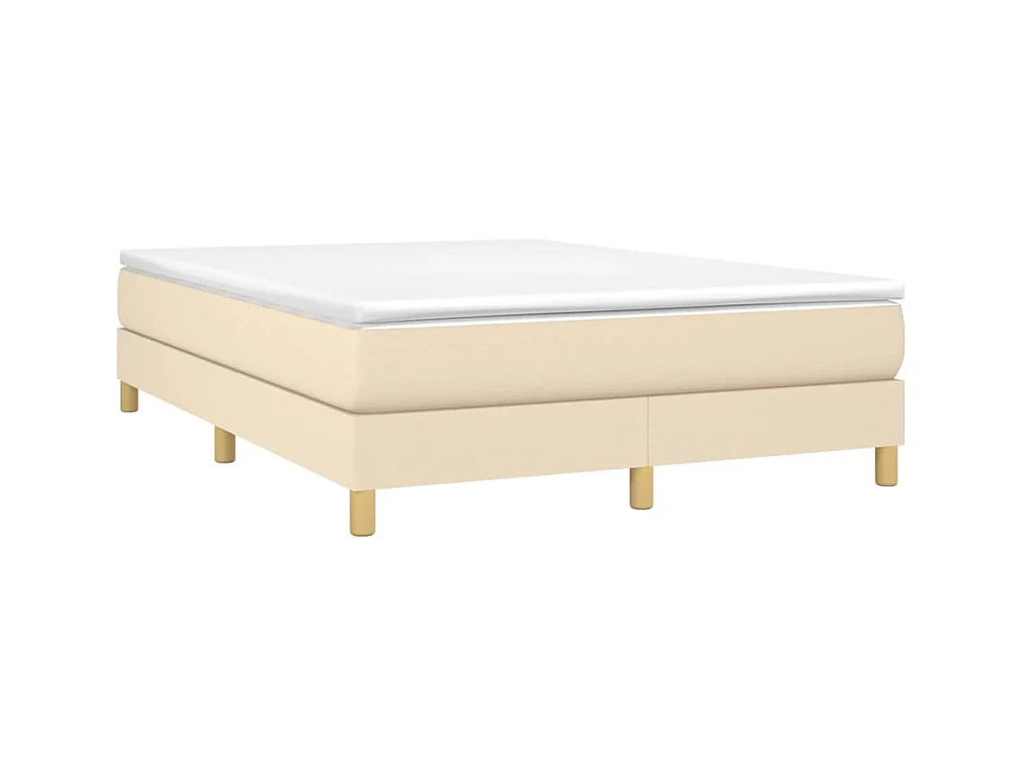 Letto matrimoniale a Molle Crema 140x200 cm in Tessuto CFW262250