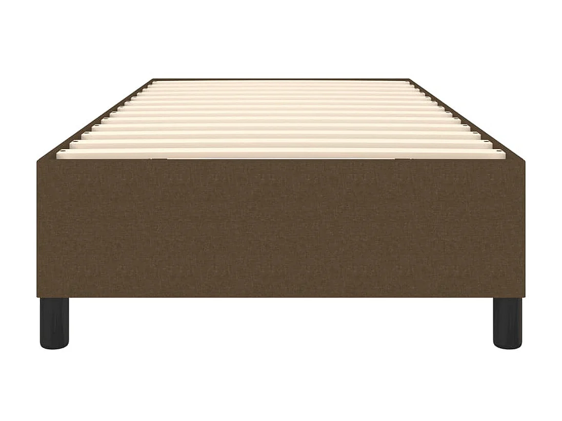 Lit adulte Marron foncé 80x200 cm Tissu BE7690