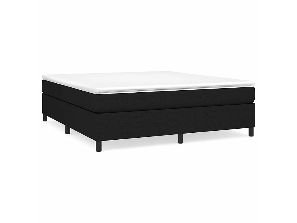 Lit adulte Noir 160x200 cm Tissu BE2255