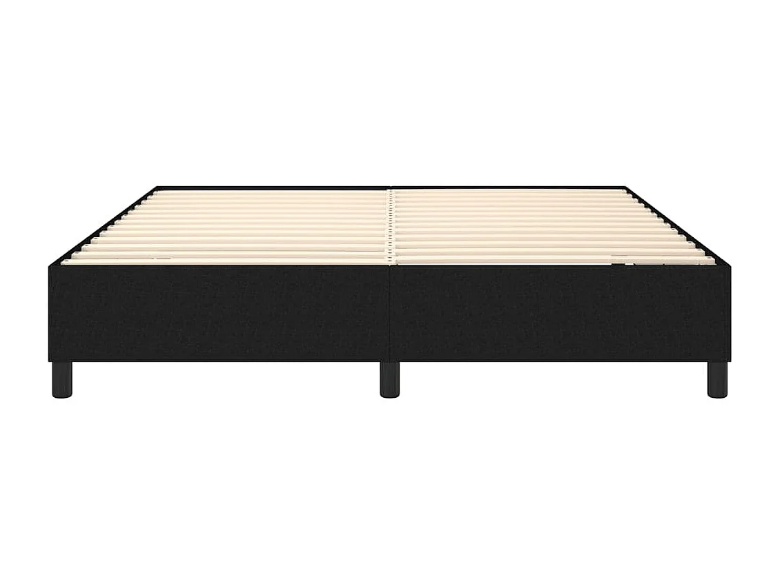 Lit adulte Noir 160x200 cm Tissu BE2255