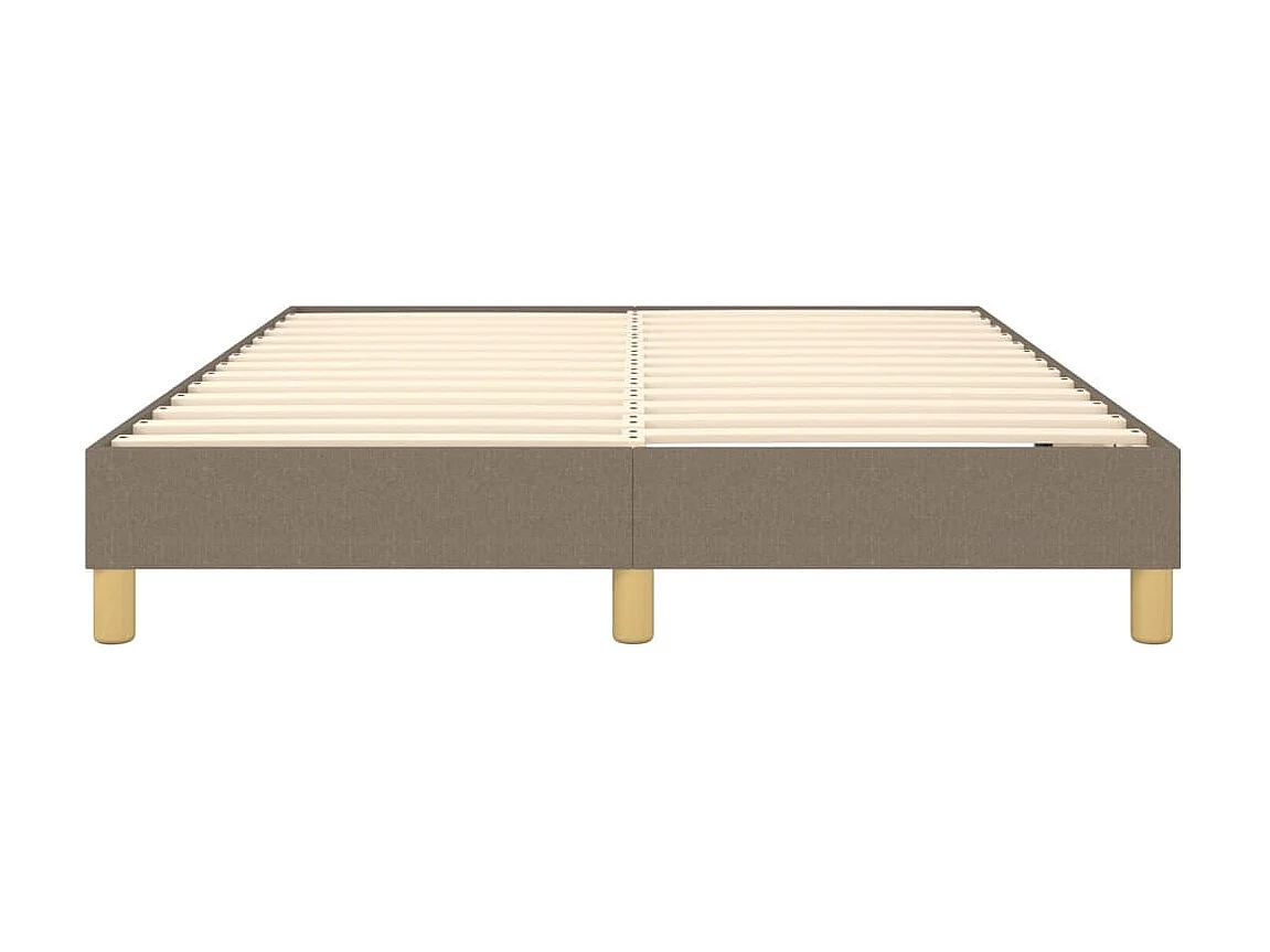 Lit adulte Taupe 140x190 cm Tissu BE5090