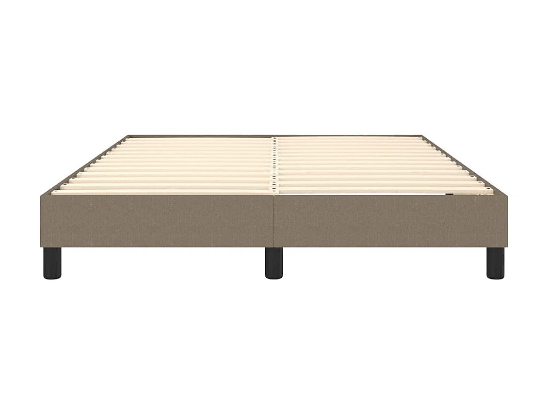 Lit adulte Taupe 140x190 cm Tissu BE5656