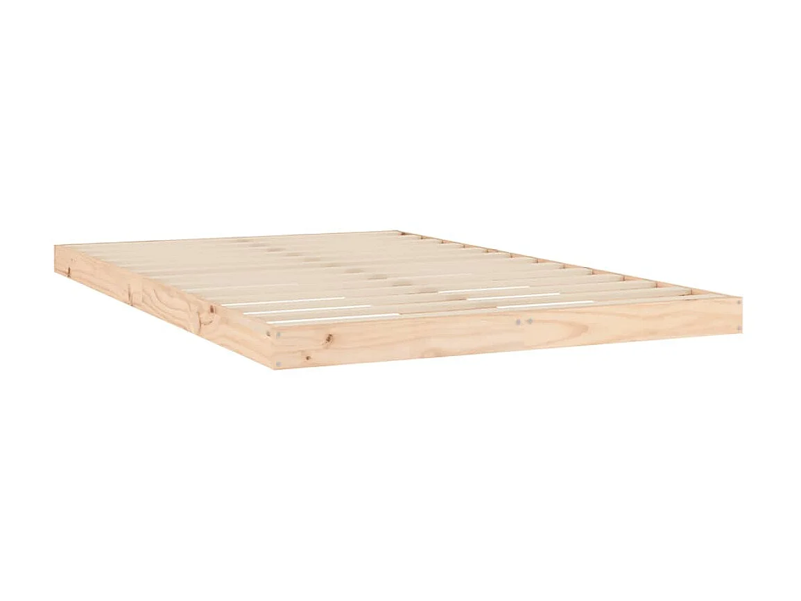Lit adulte 120x200 cm bois de pin massif BE3243