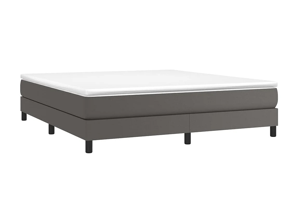Lit adulte Gris 160x200 cm Similicuir BE9597