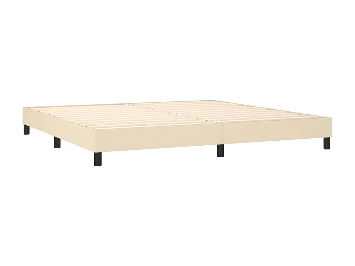 Lit adulte Crème 200 x 200 cm Tissu BE9719