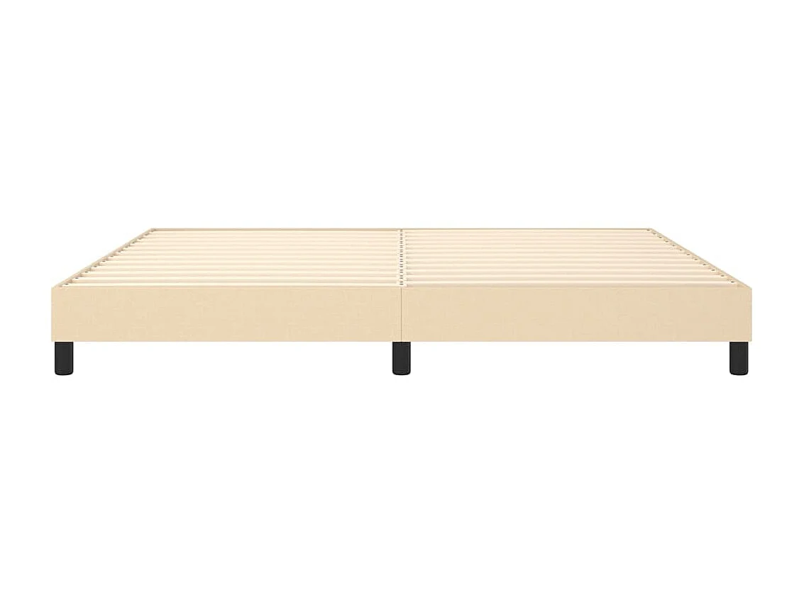 Lit adulte Crème 200 x 200 cm Tissu BE9719