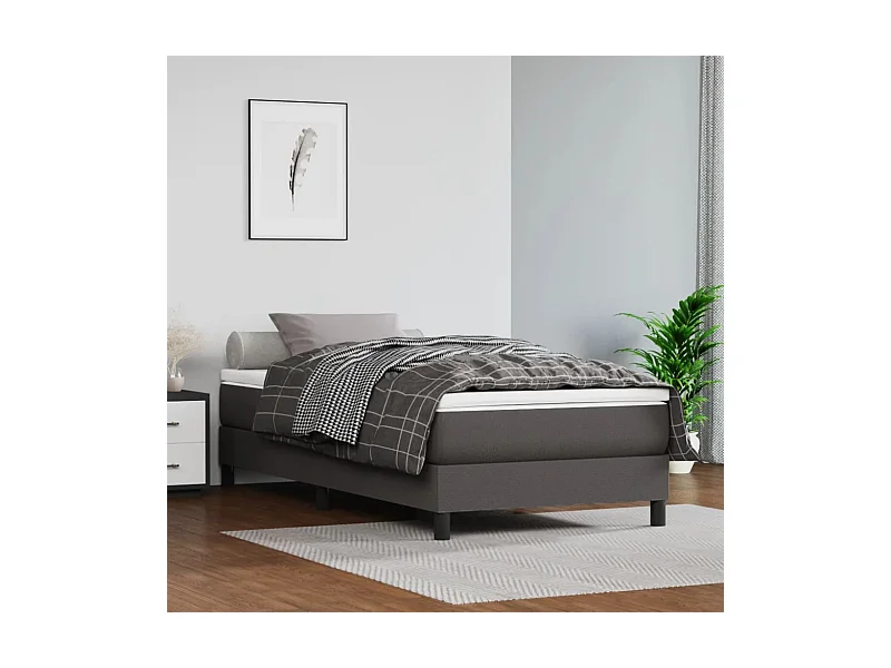 Lit adulte Gris 100x200 cm Similicuir BE2721