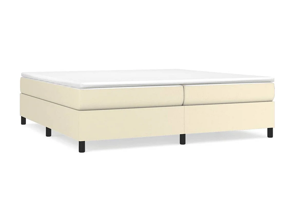 Lit adulte Crème 200x200 cm Similicuir BE6032