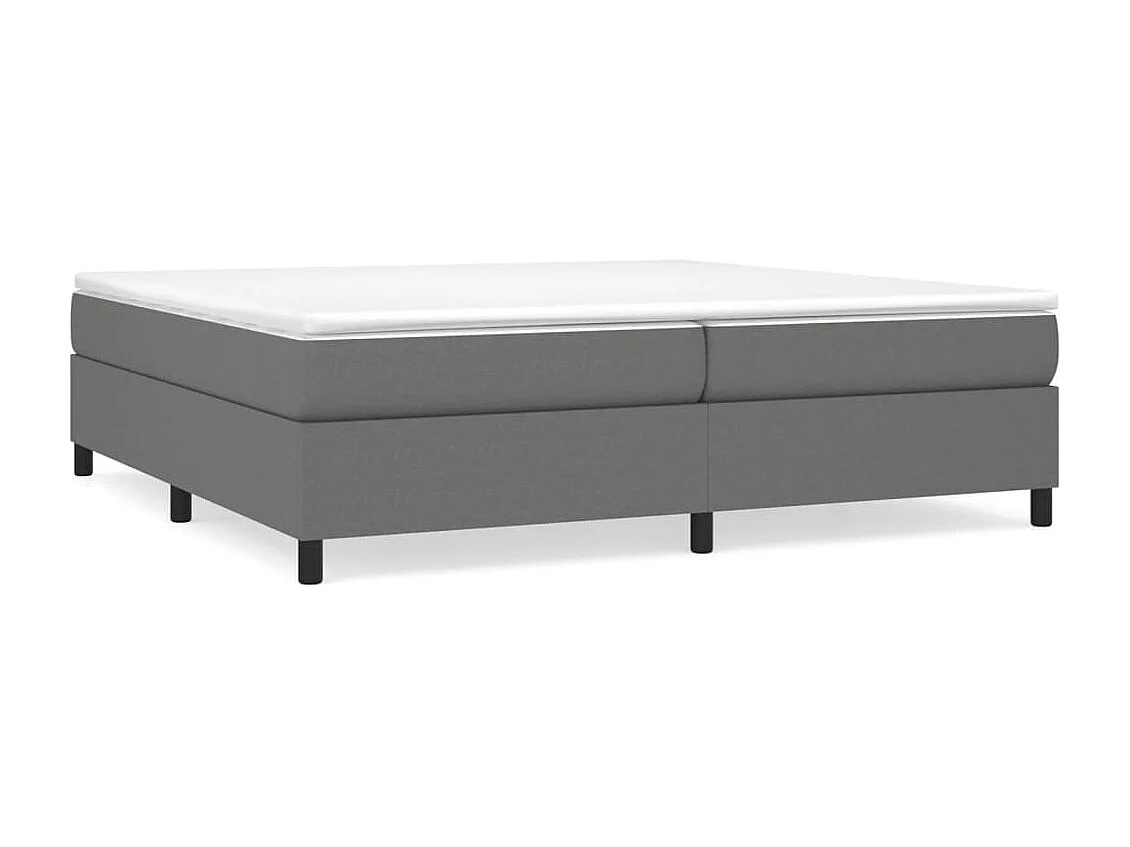 Lit adulte Gris foncé 200 x 200 cm Tissu BE3711