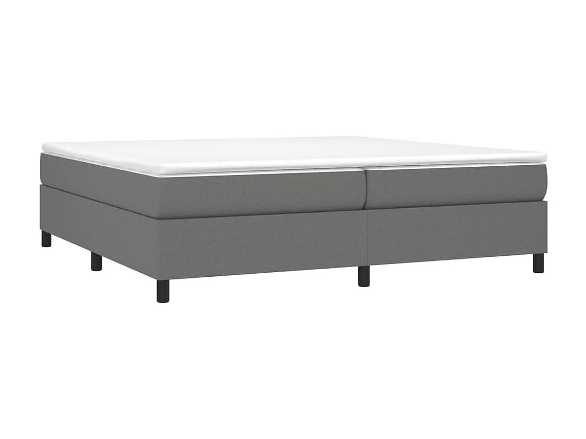 Lit adulte Gris foncé 200 x 200 cm Tissu BE3711