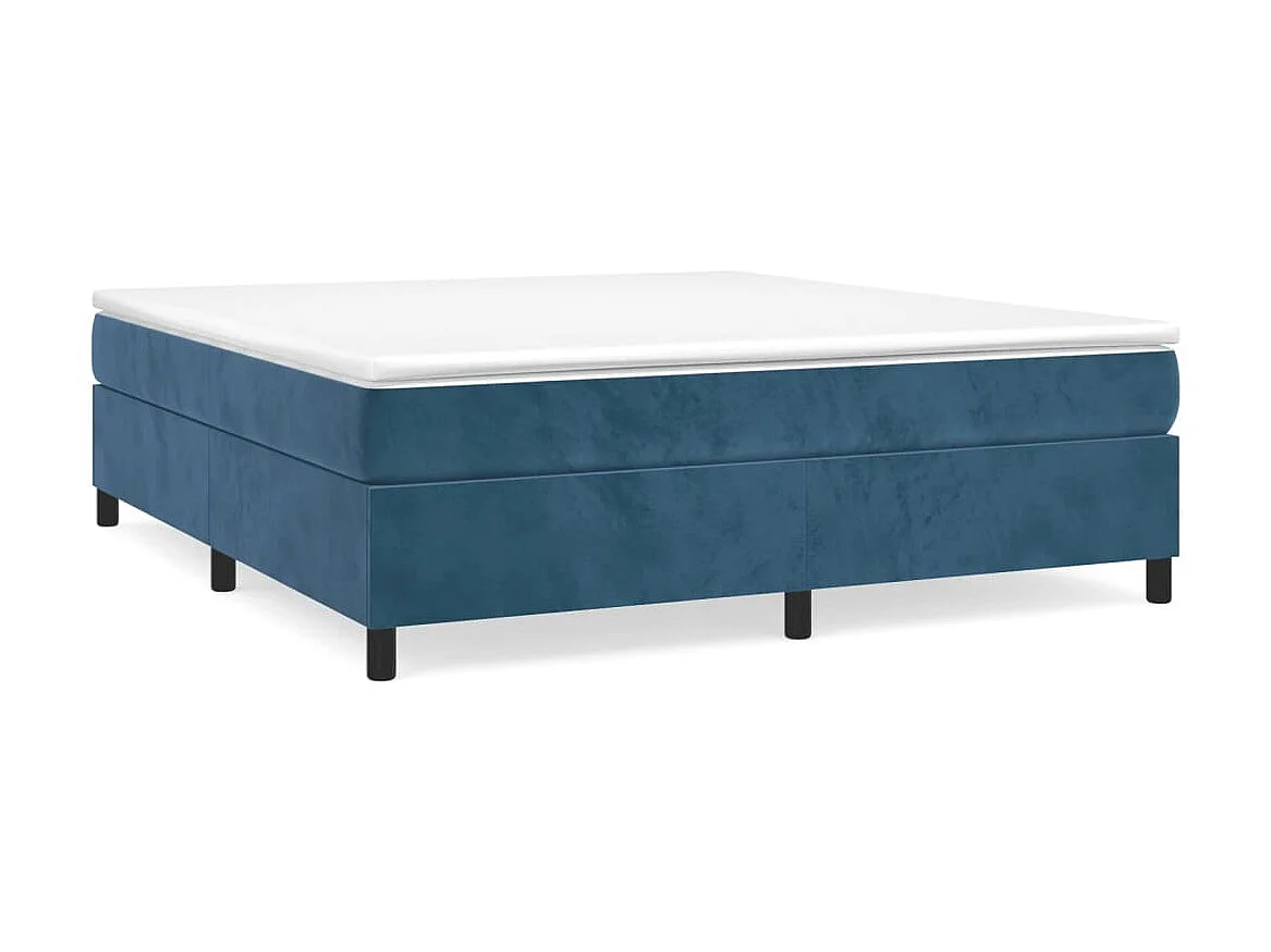 Lit adulte Bleu foncé 160x200 cm Velours BE2144