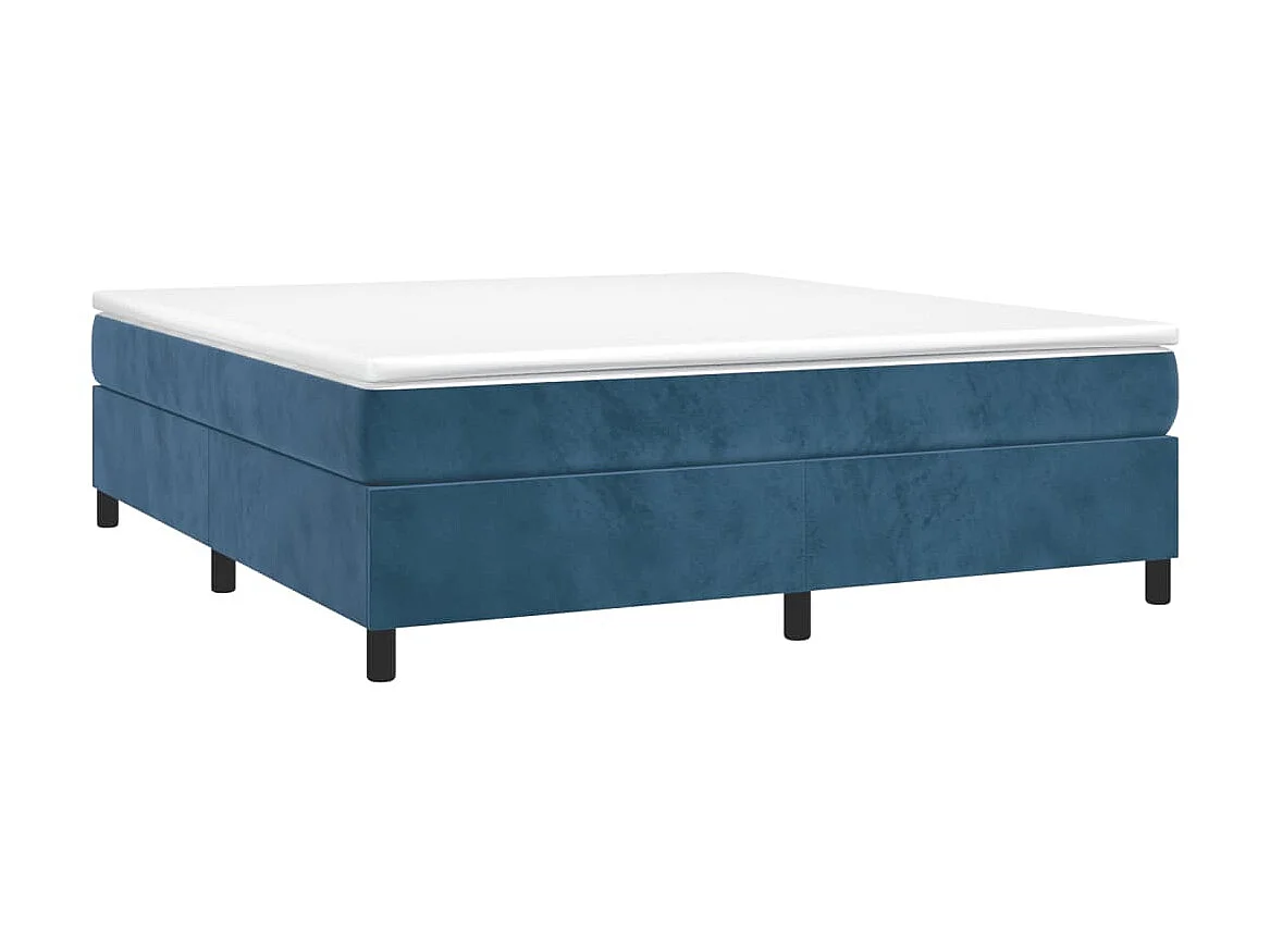 Lit adulte Bleu foncé 160x200 cm Velours BE2144