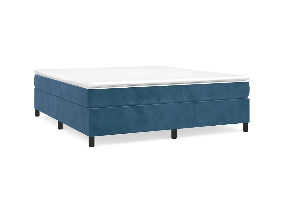 Lit adulte Bleu foncé 160x200 cm Velours BE2144