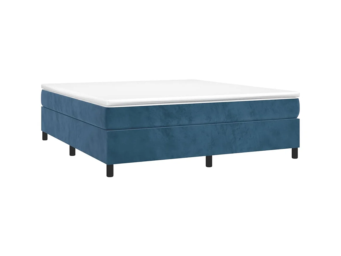 Lit adulte Bleu foncé 160x200 cm Velours BE2144