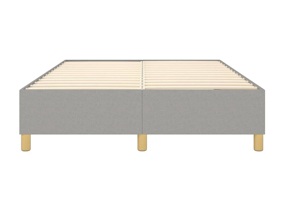 Lit adulte Gris clair 140x190 cm Tissu BE9677