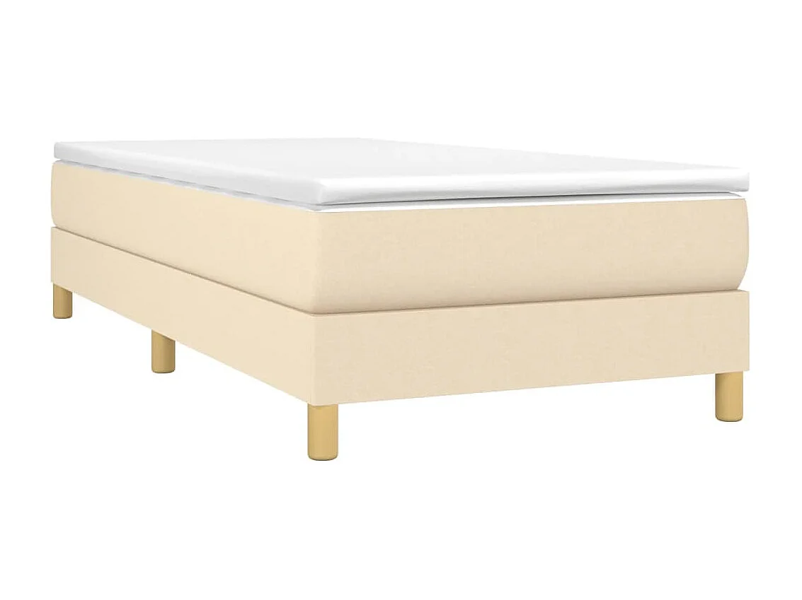 Lit adulte Crème 90 x 200 cm Tissu BE9849