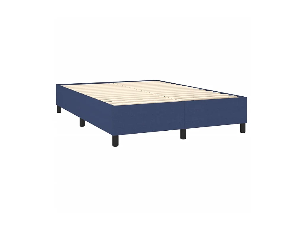 Letto matrimoniale a Molle Blu 140x200 cm in Tessuto CFW145320