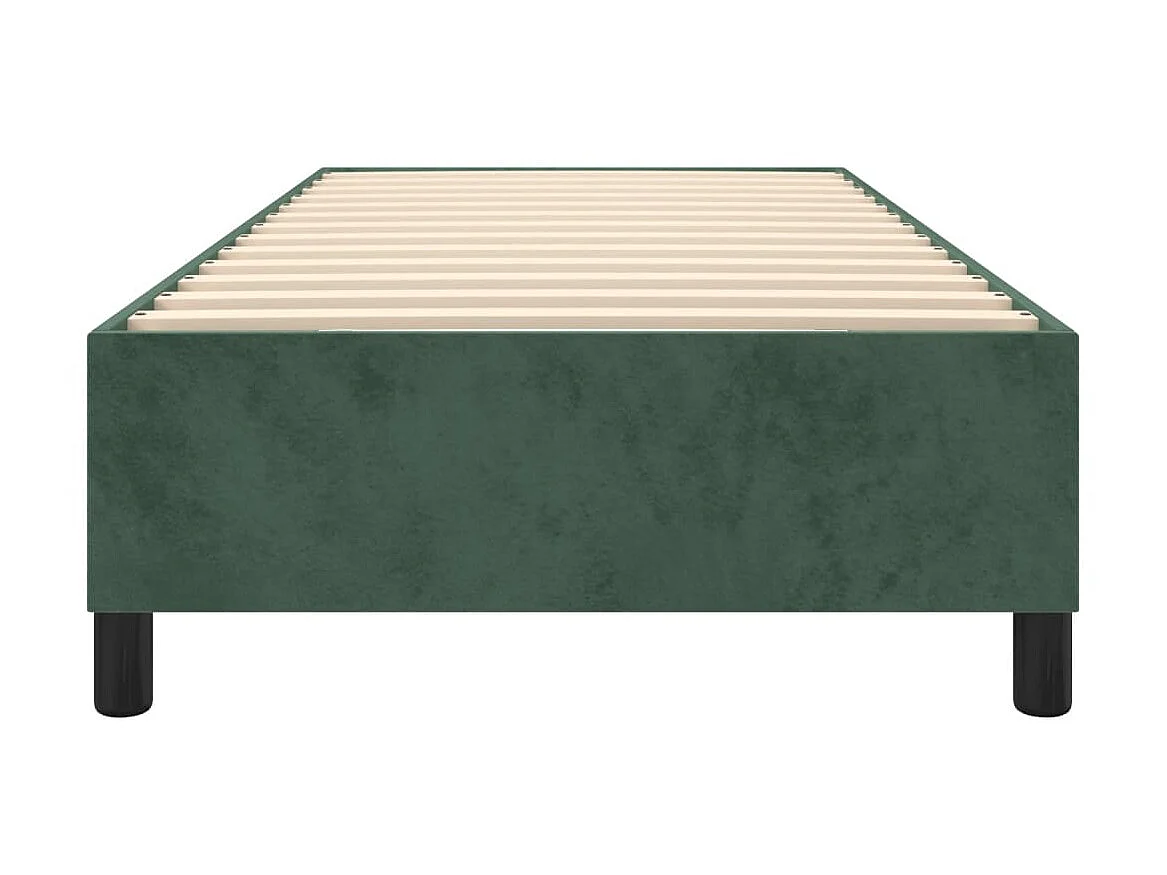 Lit adulte Vert foncé 90x200 cm Velours BE1270