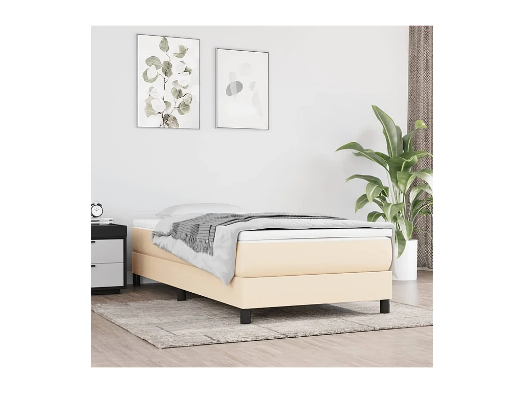 Bedframe stof crèmekleurig 90x190 cm NL31332