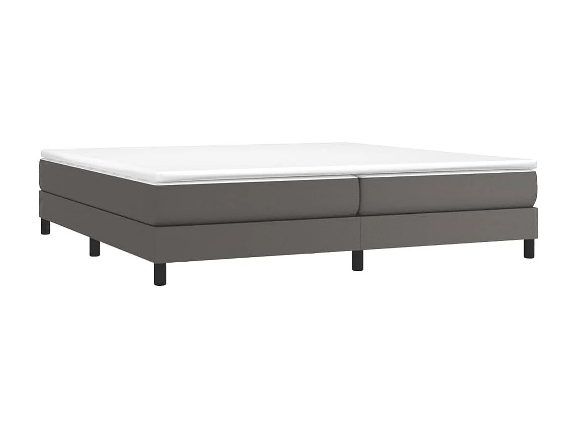 Lit adulte Gris 200x200 cm Similicuir BE8270