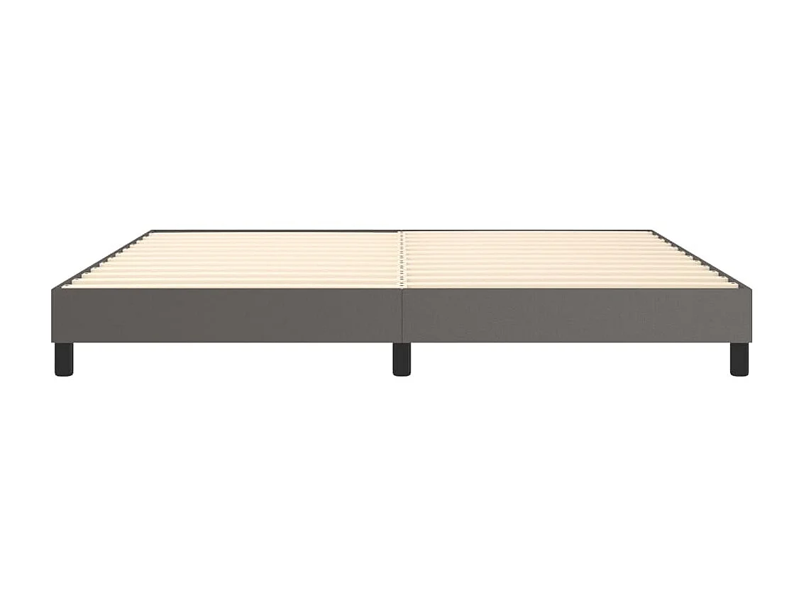 Lit adulte Gris 200x200 cm Similicuir BE8270