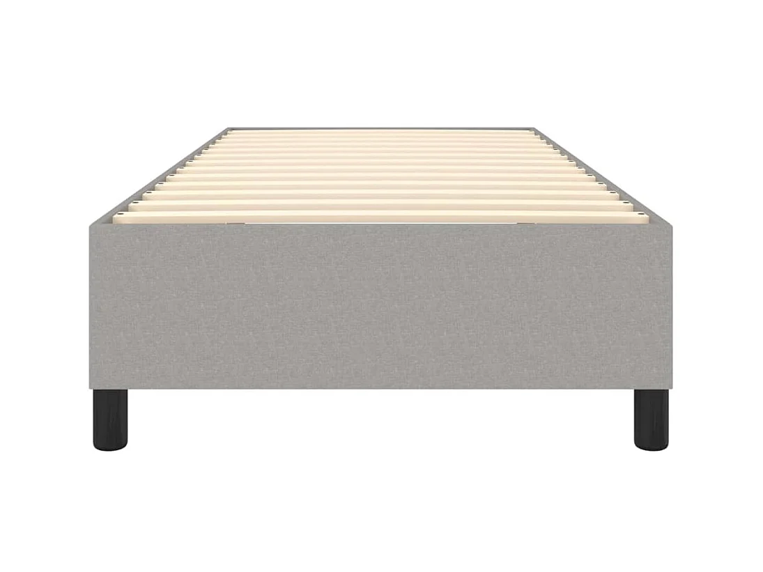 Letto singolo a Molle Grigio Chiaro 90x200 cm in Tessuto CFW381482
