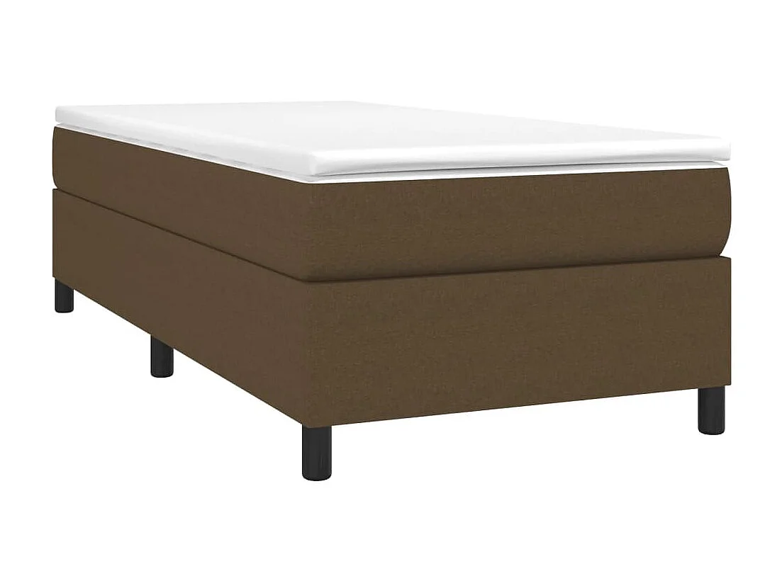 Lit adulte Marron foncé 90x200 cm Tissu BE5493