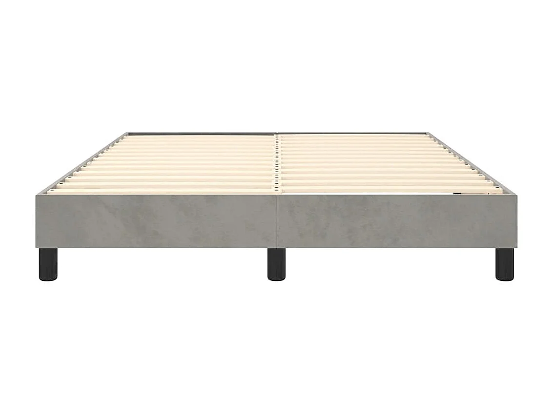 Bedframe fluweel lichtgrijs 140x200 cm NL58984