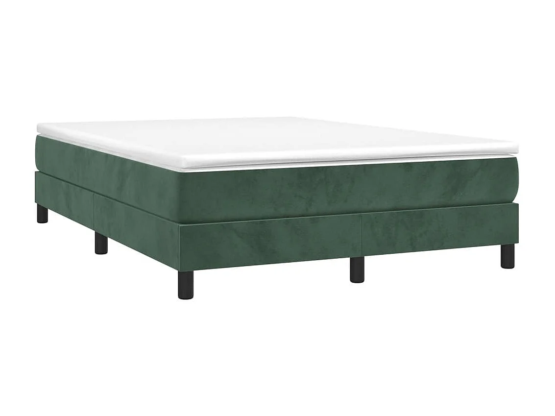Lit adulte Vert foncé 140x200 cm Velours BE7393