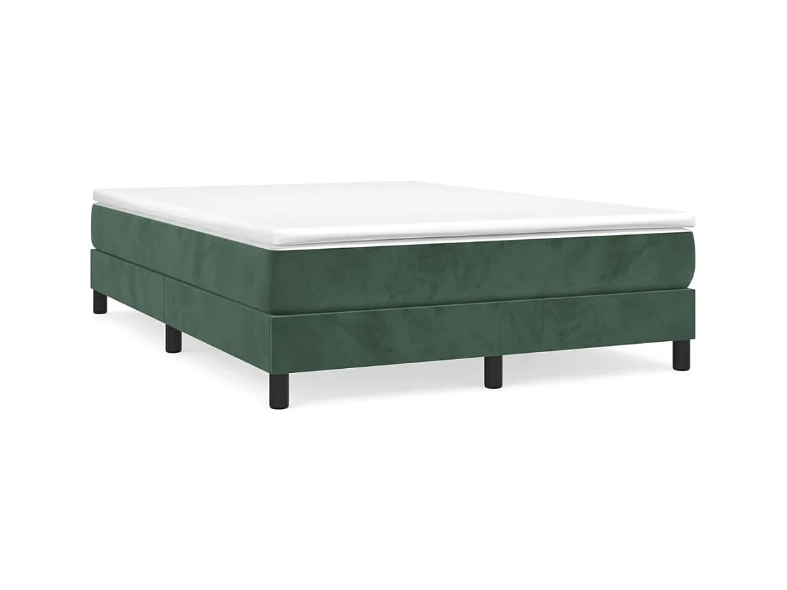 Lit adulte Vert foncé 140x200 cm Velours BE7393