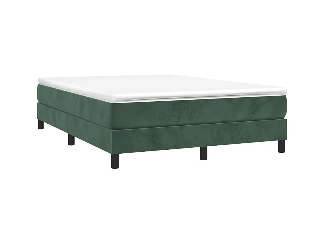 Lit adulte Vert foncé 140x200 cm Velours BE7393