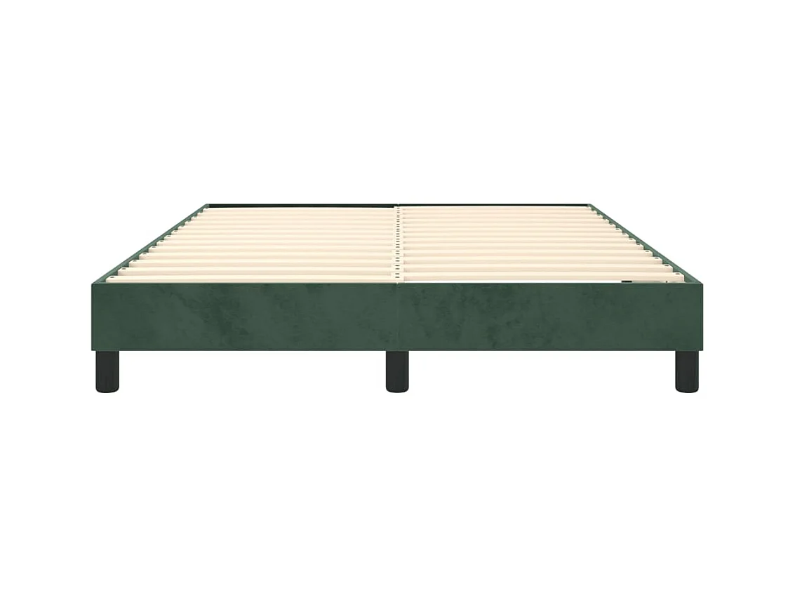 Lit adulte Vert foncé 140x200 cm Velours BE7393