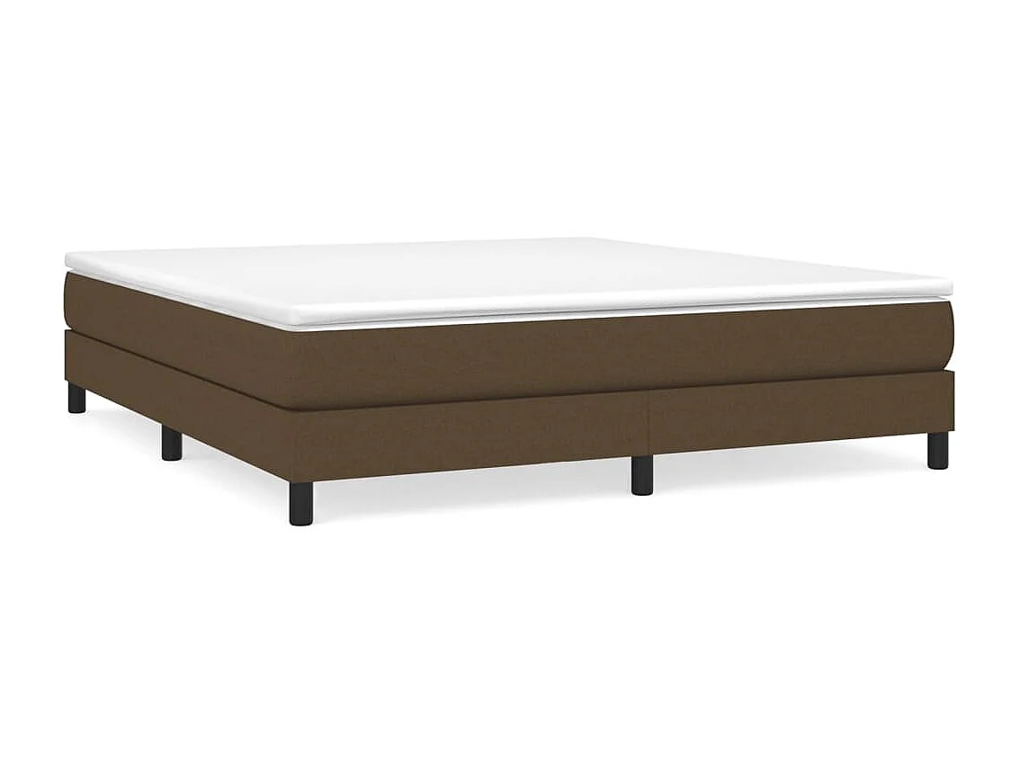 Lit adulte Marron foncé 180x200 cm Tissu BE6580