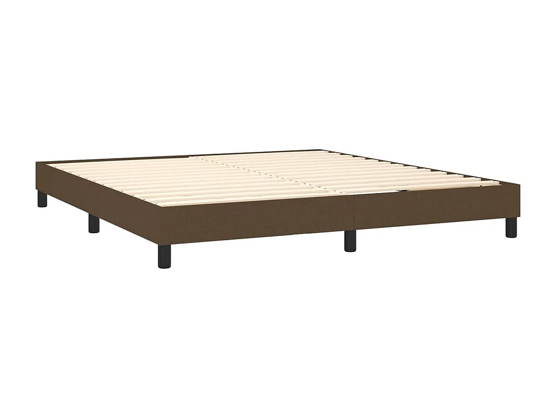 Lit adulte Marron foncé 180x200 cm Tissu BE6580