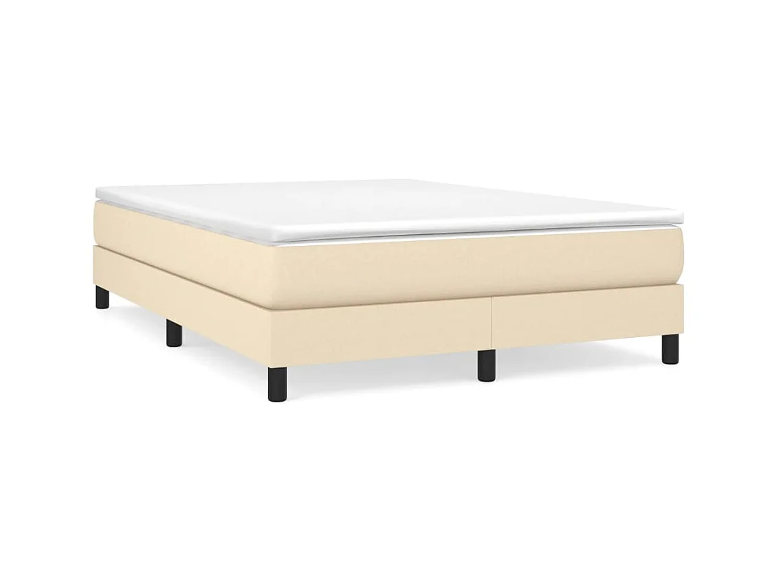 Letto matrimoniale a Molle Crema 140x200 cm in Tessuto CFW425418