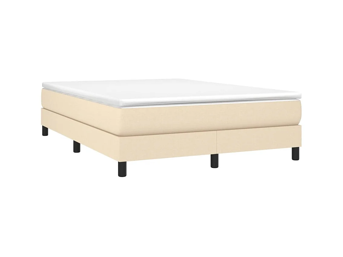 Letto matrimoniale a Molle Crema 140x200 cm in Tessuto CFW425418