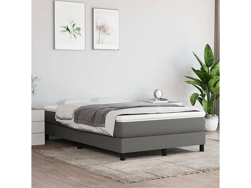 Lit adulte Gris foncé 120 x 200 cm Tissu BE2129